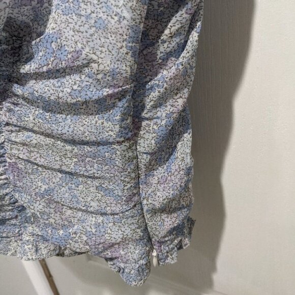 New ASTR the Label | Ruched Cami in Blue Ditsy Floral - Picture 11 of 13